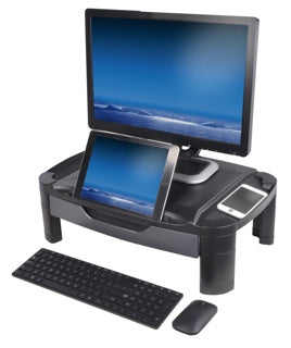 DESQ Monitorständer 1481 mit Schublade bis 15 kg 550 x 350 x 175 mm schwarz