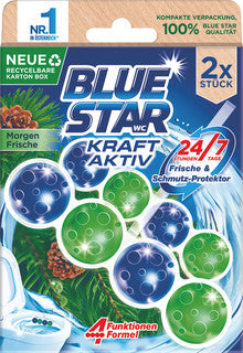 BLUE STAR WC-Einhänger Kraft-Aktiv 2 Stück "Morgen Frische"
