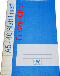 OFFICE Heft DIN A5 40 Blatt 80g/m² liniert