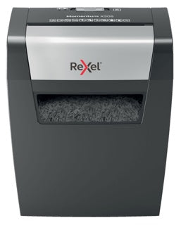 REXEL Aktenvernichter Momentum X308 P-3 Partikelschnitt schwarz