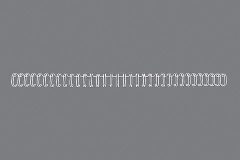 GBC Drahtbinderücken WireBind 100 Stück DIN A4 3:1-Teilung 8mm weiß