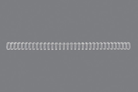 GBC Drahtbinderücken WireBind 100 Stück DIN A4 3:1-Teilung 11mm weiß