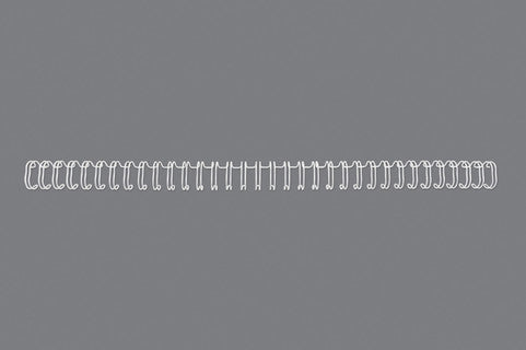 GBC Drahtbinderücken WireBind 100 Stück DIN A4 3:1-Teilung 12.5mm weiß