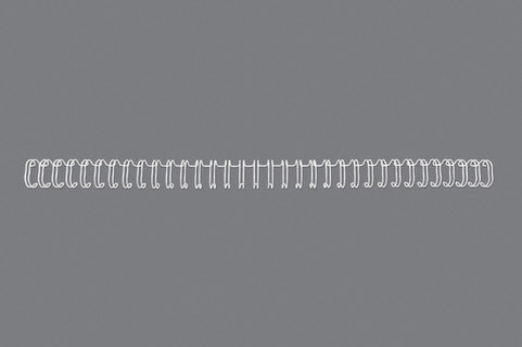 GBC Drahtbinderücken WireBind 100 Stück DIN A4 3:1-Teilung 14mm weiß