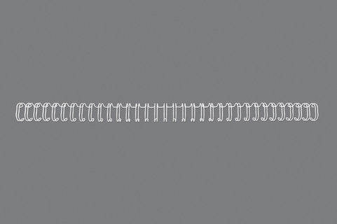 GBC Drahtbinderücken WireBind 100 Stück DIN A4 3:1-Teilung 6mm weiß