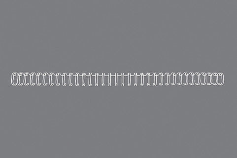 GBC Drahtbinderücken WireBind 100 Stück DIN A4 3:1-Teilung 9.5mm weiß