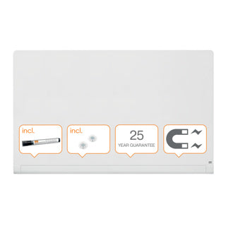 NOBO Glasmagnettafel 1883x1059 mm brillantweiß