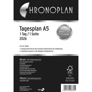 AVERY ZWECKFORM Tagesplan Chronoplan 50226 195 Blatt A5 1 Tag/1 Seite 2026