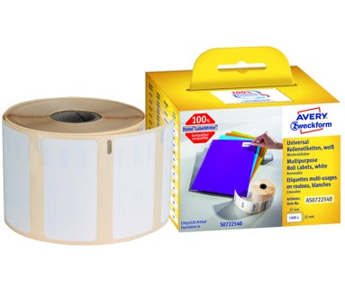 AVERY ZWECKFORM Universaletiketten AS0722540 1Rolle/1.000 Stück ablösbar 32 x 57 mm weiß