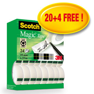 SCOTCH Klebefilm Magic 810 24 Rollen 19mm x 33m transparent