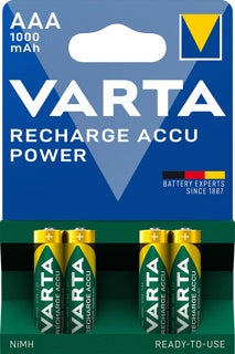 VARTA Batterie Recharge Accu Power 4 Stück AAA 1000 mAh
