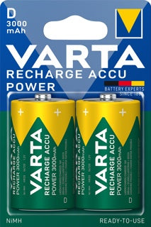 VARTA Batterie Recharge Accu Power 2 Stück D 3000 mAh