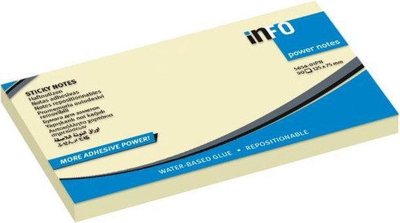 INFO NOTES Haftnotizen Power Notes 5655-01-PN 12 Blöcke à 100 Blatt 125x75mm gelb