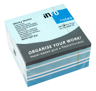 INFO NOTES Haftnotizwürfel Sticky Notes 5654-70 400 Blatt 75x75mm mehrfarbig