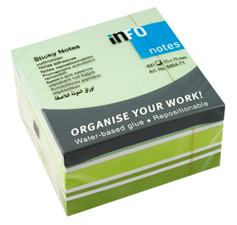 INFO NOTES Haftnotizwürfel Sticky Notes 5654-71 400 Blatt 75x75mm mehrfarbig
