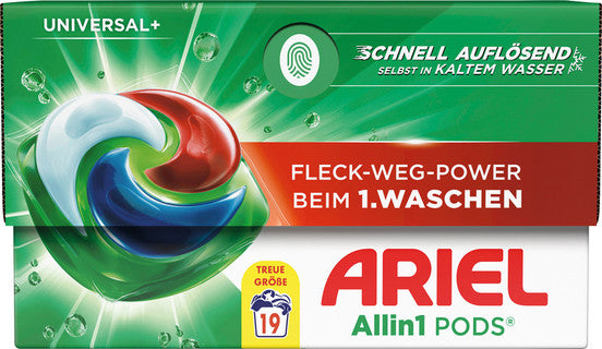 ARIEL Universalwaschmittel All-in-1 Pods für 19 Waschgänge