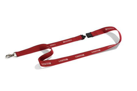 DURABLE Textilband 8238 VISTOR 10 Stück mit Karabiner und Sicherheitsverschluss 2 x 44 cm rot