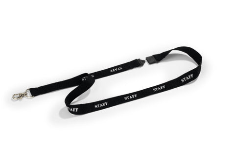 DURABLE Textilband 8239 STAFF 10 Stück mit Karabiner und Sicherheitsverschluss 2 x 44 cm schwarz
