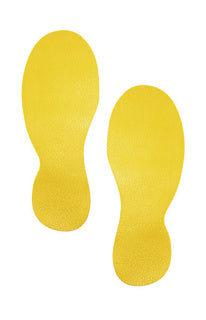 DURABLE Bodenmarkierung 1727 5 Paar "Fuß" selbstklebend permanent 9 x 24 cm gelb