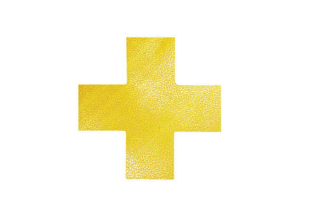 DURABLE Stellplatzmarkierung 1701 10 Stück "Kreuz" permanent 150 x 150 mm gelb