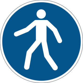 DURABLE Sicherheitskennzeichen 1731 "Fußgängerweg benutzen" selbstklebend permanent Ø 43 cm