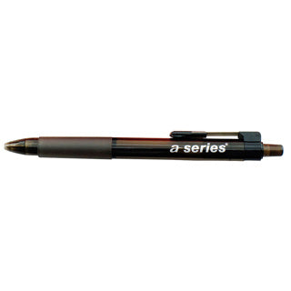 A-SERIES Kugelschreiber Komfort AS1138 mit Druckmechanik und Metallclip M schwarz