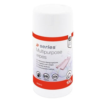 A-SERIES EDV-Reinigungstücher AS0613 100 Stück für Oberflächen in der Spenderdose weiß