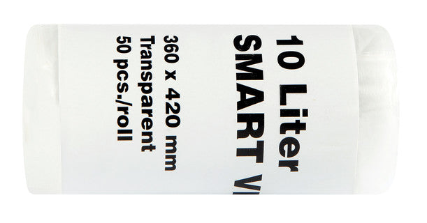 BEFIX Müllsäcke SMART HDPE 50 Stück 10 Liter 8 my transparent