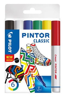 PILOT Kreativmarker Pintor Klassik 6 Stück F farbig sortiert