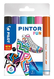 PILOT Kreativmarker Pintor Fun 6 Stück F farbig sortiert