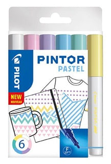 PILOT Kreativmarker Pintor Pastell 6 Stück F farbig sortiert