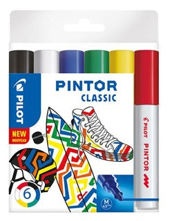 PILOT Kreativmarker Pintor Klassik 6 Stück M farbig sortiert