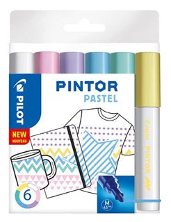 PILOT Kreativmarker Pintor Pastell 6 Stück M farbig sortiert