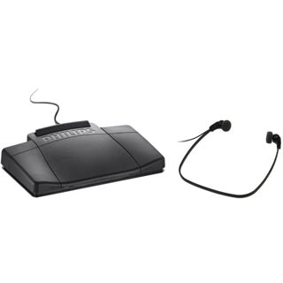 PHILIPS Wiedergabe-/Transskriptions-Set LFH5220/03 Kopfhörer 334/Fußschalter 2310/Adapfter 9034