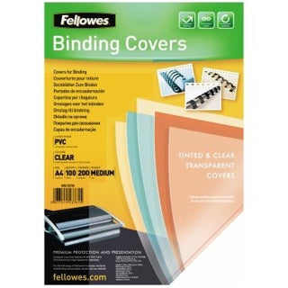 FELLOWES Deckblatt 100 Blatt DIN A4 200 µm transparent