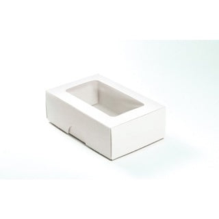 Visitenkartenschachtel 100 Stück mit Sichtfenster 400 g/m² 90x58x30mm weiß
