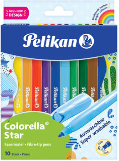 PELIKAN Fasermaler Colorella® Star C302/10 10 Stück fein farbig sortiert