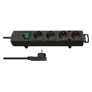 BRENNENSTUHL Steckdosenleite Comfort-Line Plus 4-fach mit Schalter 2 m schwarz