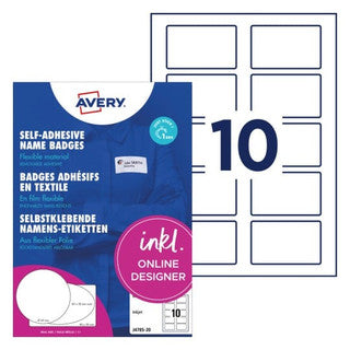 AVERY ZWECKFORM Namensetiketten J4785-20 200 Stück wiederablösbar 80 x 50 mm weiß