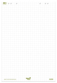 URSUS GREEN Flipchartblock 5 Blöcke à 20 Blatt kariert 68 x 99 cm weiß