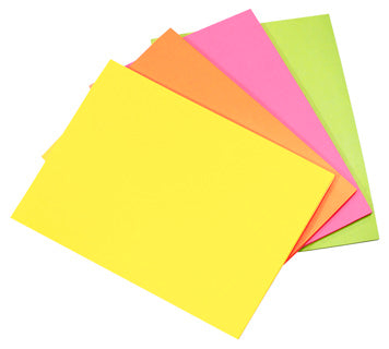INFO NOTES Kommunikationskarten 4 Pads à 50 Blatt selbstklebend 20 x 15 cm farbig sortiert