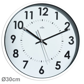 CEP Wanduhr Ø 31 cm weiß