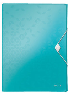 LEITZ Ablagebox WOW 4629 mit Gummiverschluss aus Polypropylen 250 x 30 x 330 mmeisblau