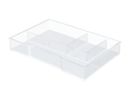 LEITZ Schubladeneinsatz 5215 für LEITZ Plus und WOW Cube 4 Fächer transparent