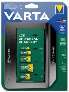 VARTA Ladegerät LCD Universal Charger+ schwarz