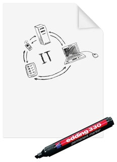LEGAMASTER Whiteboard-Folie Magic-Chart 15 Blätter 90 x 120 cm weiß
