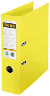 BENE Ordner 301400 A4 CO2-neutral Graupappe breit 8 cm gelb