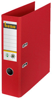 BENE Ordner 301400 A4 CO2-neutral Graupappe breit 8 cm rot