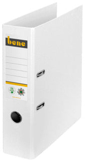 BENE Ordner 301400 A4 CO2-neutral Graupappe breit 8 cm weiß