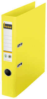 BENE Ordner 301600 A4 CO2-neutral Graupappe schmal 5 cm gelb
